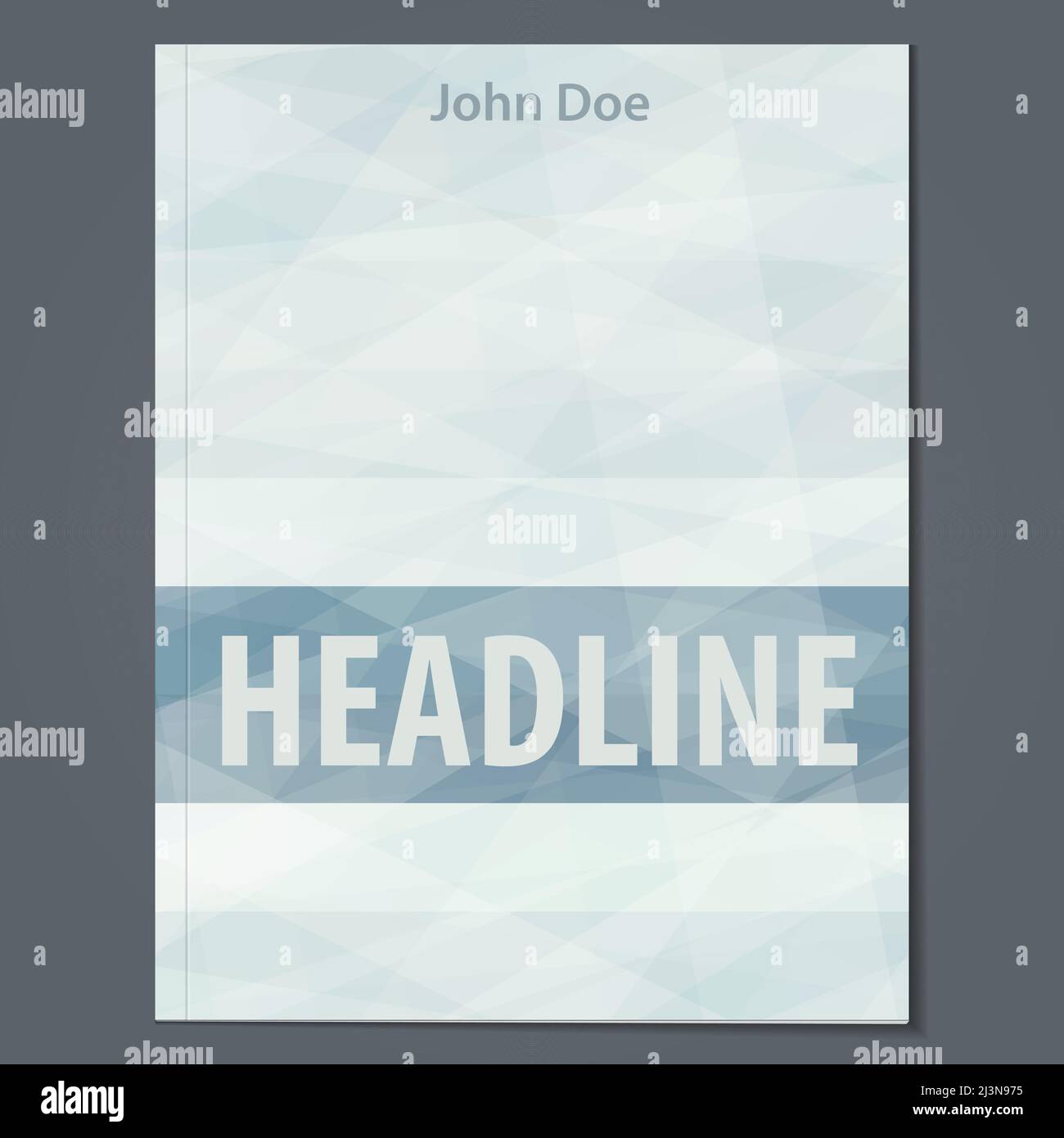 Minimal cover layout with textured gray stripes for booklet, textbook