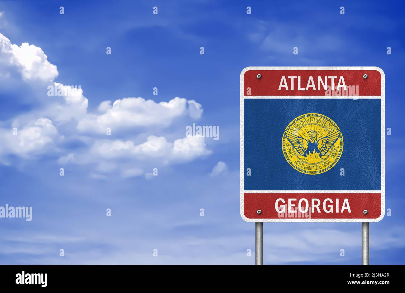 Welcome to Atlanta in Georgia Stock Photo - Alamy