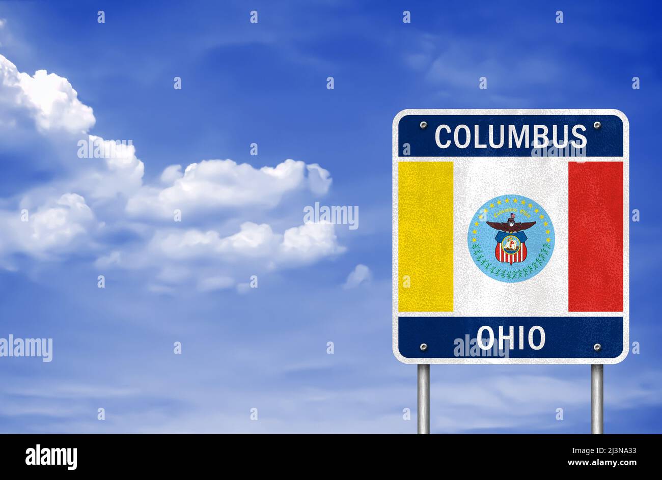 Welcome to Columbus in Ohio Stock Photo