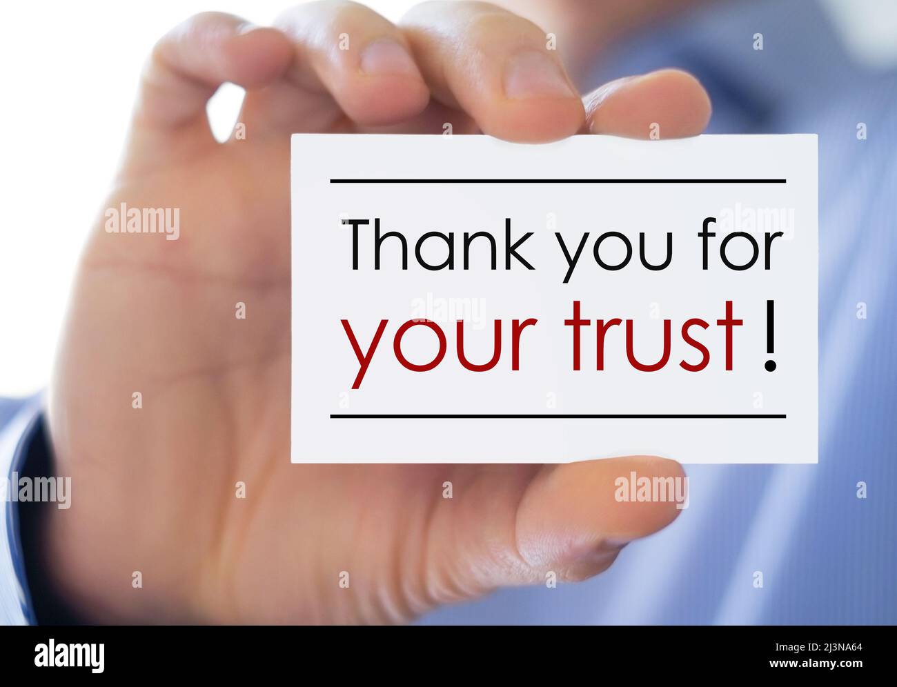 Thank you for your trust Stock Photo