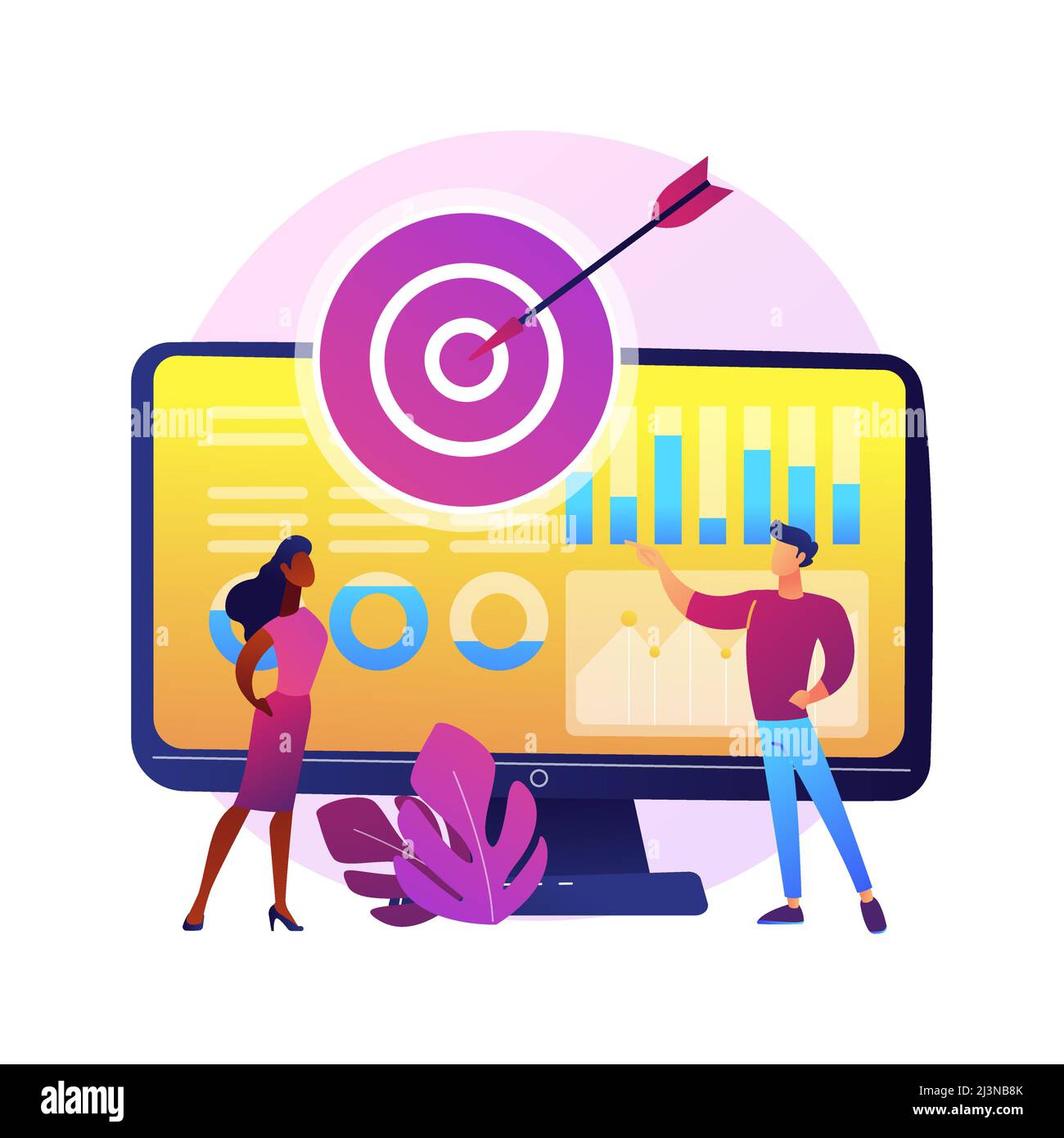 Targeting, result orientation, goal achievement. Business strategy, aim ...