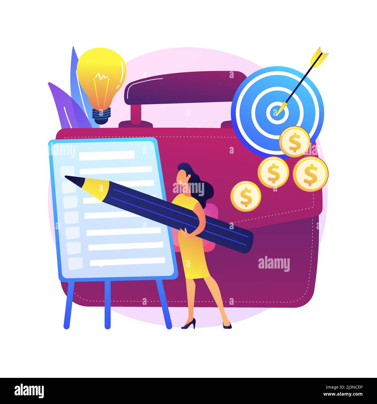Project planning abstract concept vector illustration. Project plan