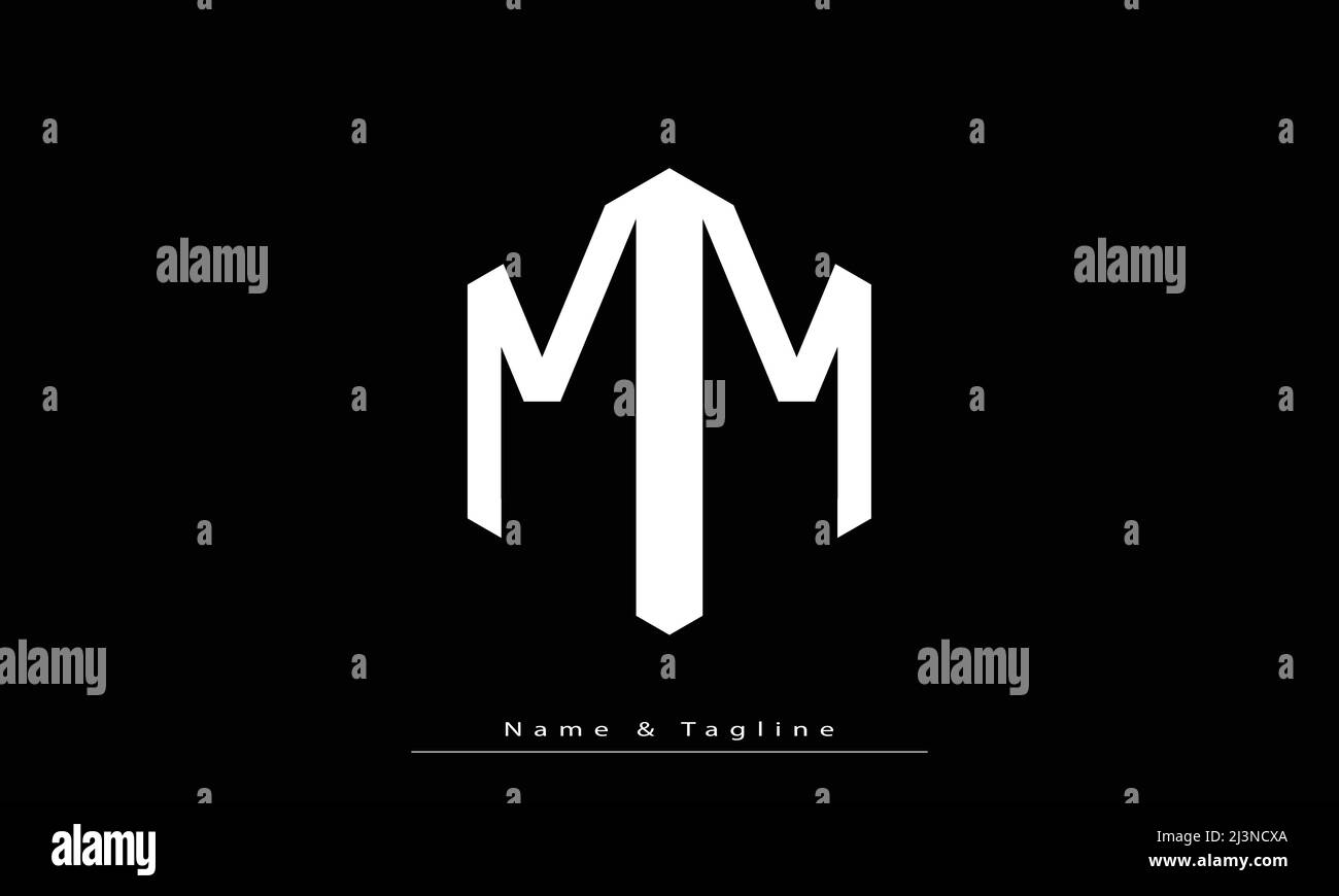 Mm lettermark monogram circle round logo Vector Image