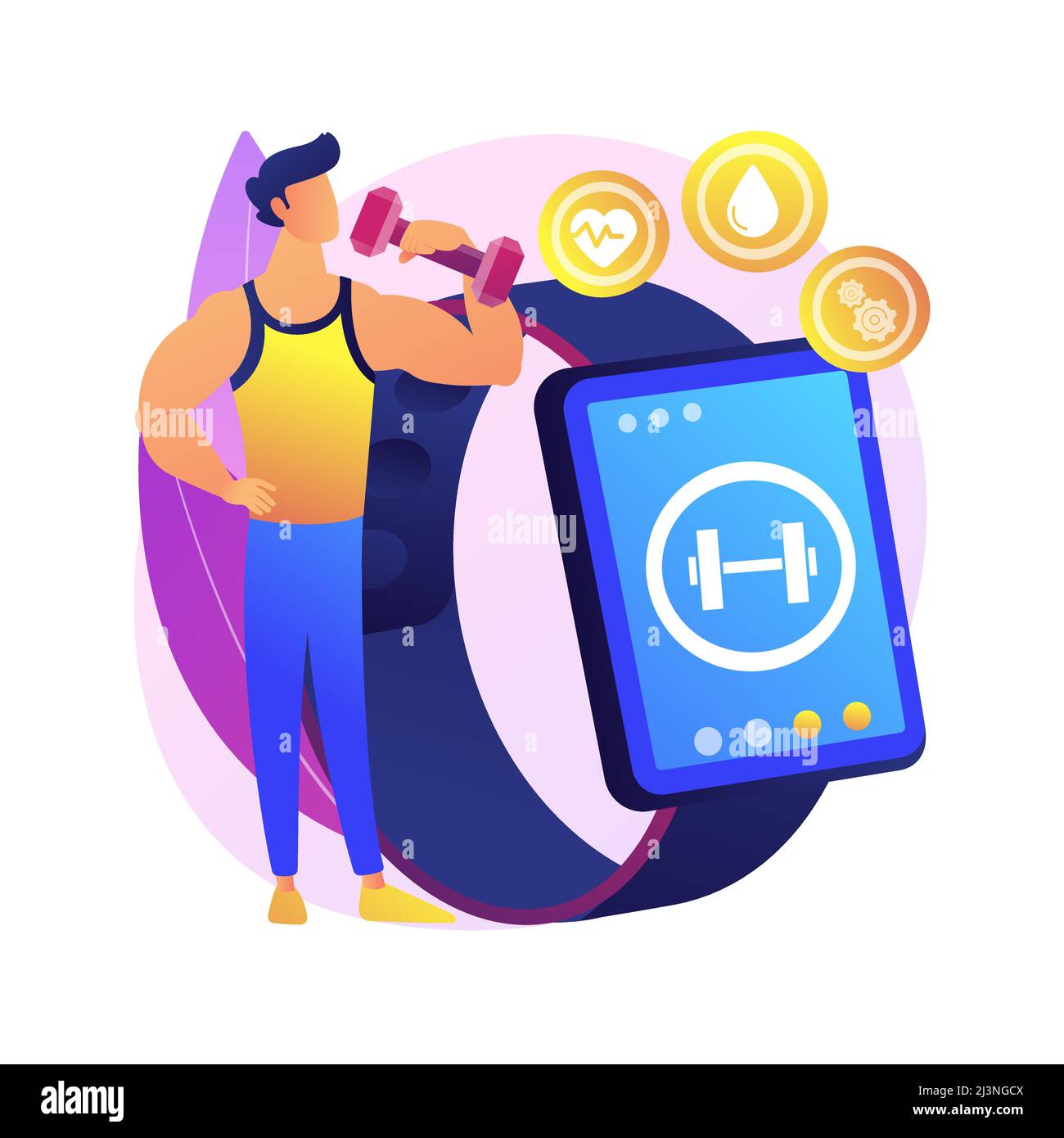 Computer Training Abstract Image Smart training abstract concept vector illustration. Smart training ...