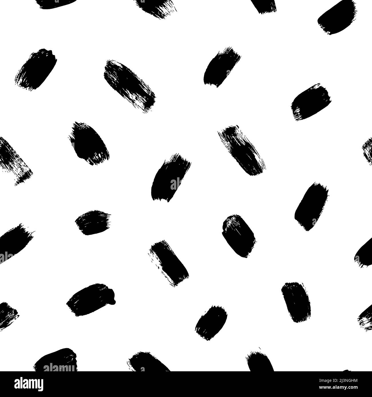 Black paint vector brush strokes seamless pattern Stock Vector Image ...