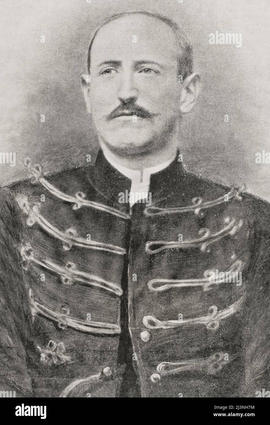 Alfred Dreyfus (1859-1935). French military officer. In 1894 he was charged with treason for passing on reports of military secrets to the German embassy in Paris. The trial, known as the Dreyfus Affair, had wide repercussions in French politics. Portrait obtained immediately after demotion. Photoengraving. La Ilustración Española y Americana, 1898. Stock Photo