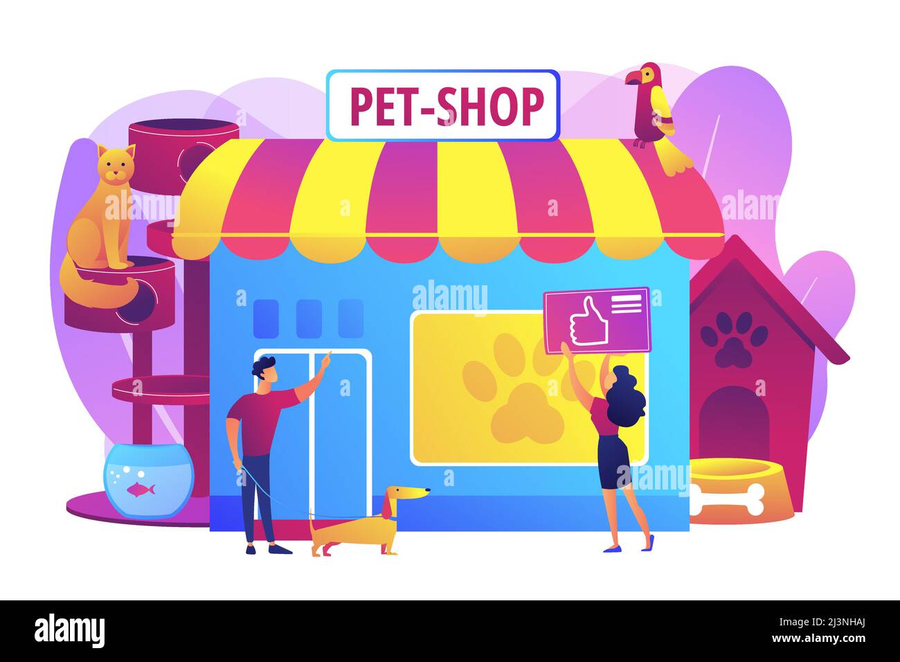 https://c8.alamy.com/comp/2J3NHAJ/pet-store-dog-care-animal-products-people-shopping-for-their-pets-animals-shop-best-animals-supplies-pet-goods-e-shop-concept-bright-vibrant-vi-2J3NHAJ.jpg
