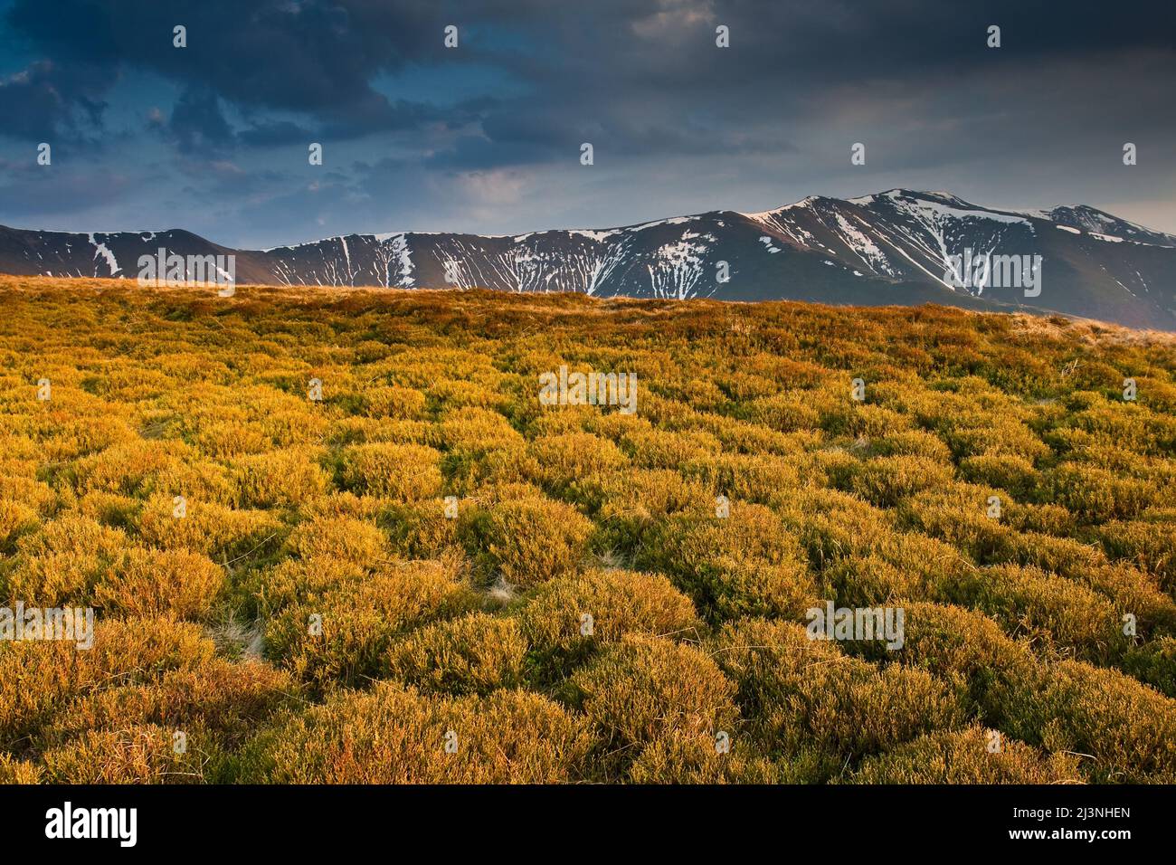 Beautiful mountains landscape and cloudy sky Stock Photo - Alamy