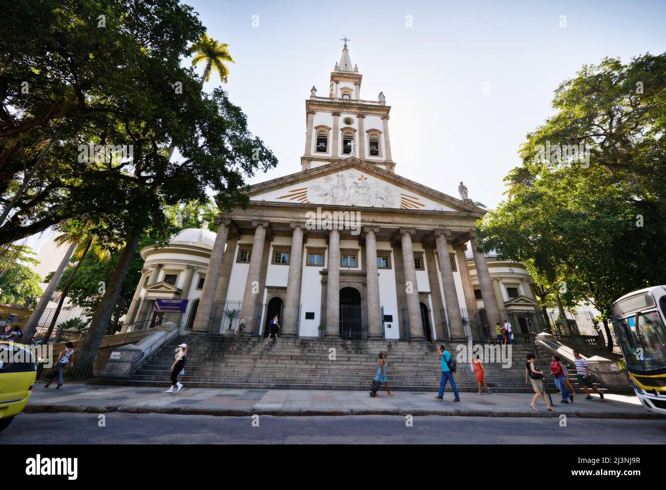 Sight-seeing in Rio. Shot of an historic church in Rio de Janeiro. Stock Photo