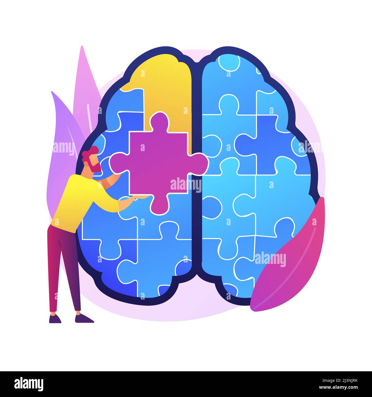 Mindfulness abstract concept vector illustration. Mindful meditating