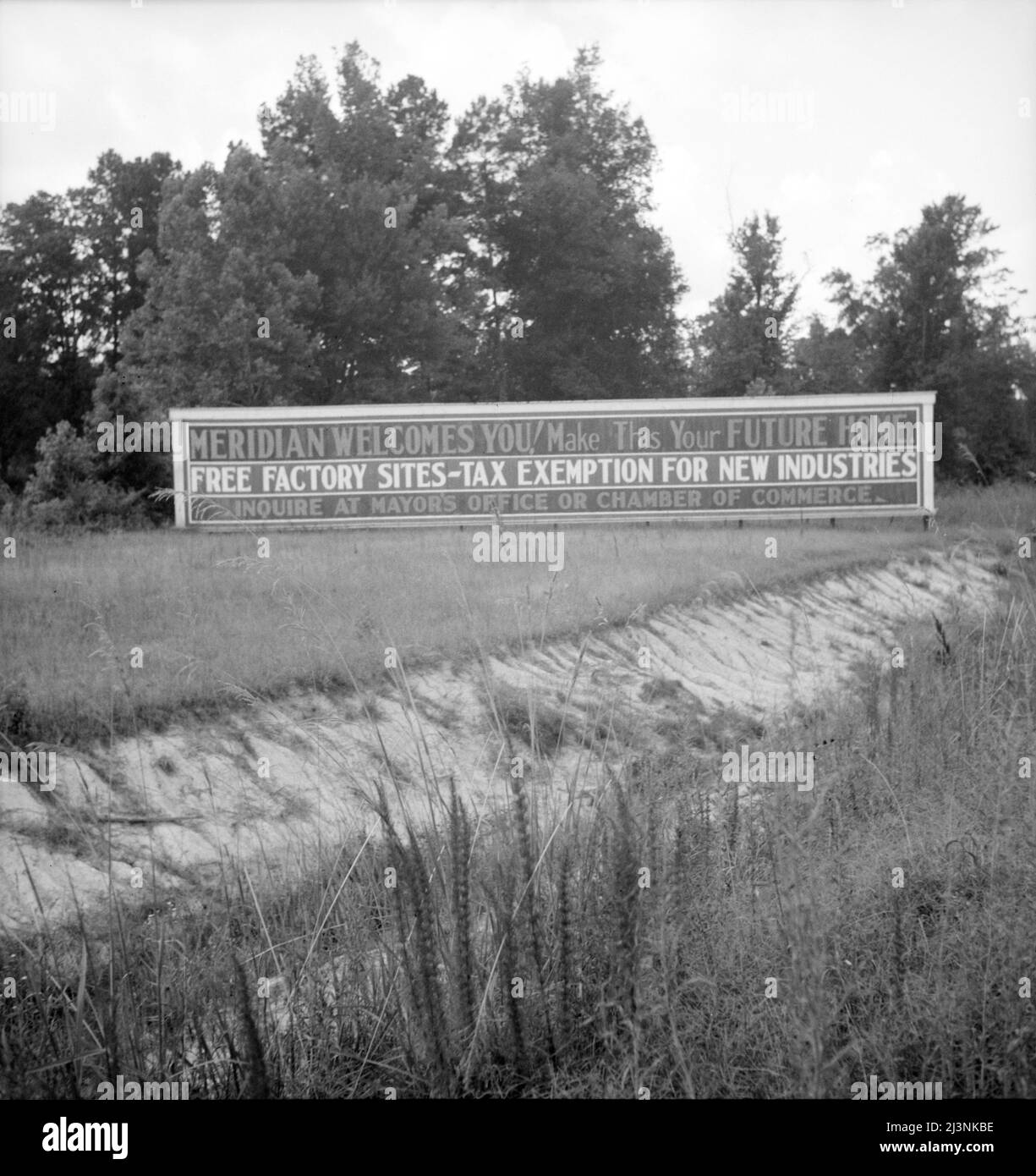 Note on industrialization of the South. Meridian, Mississippi. Stock Photo