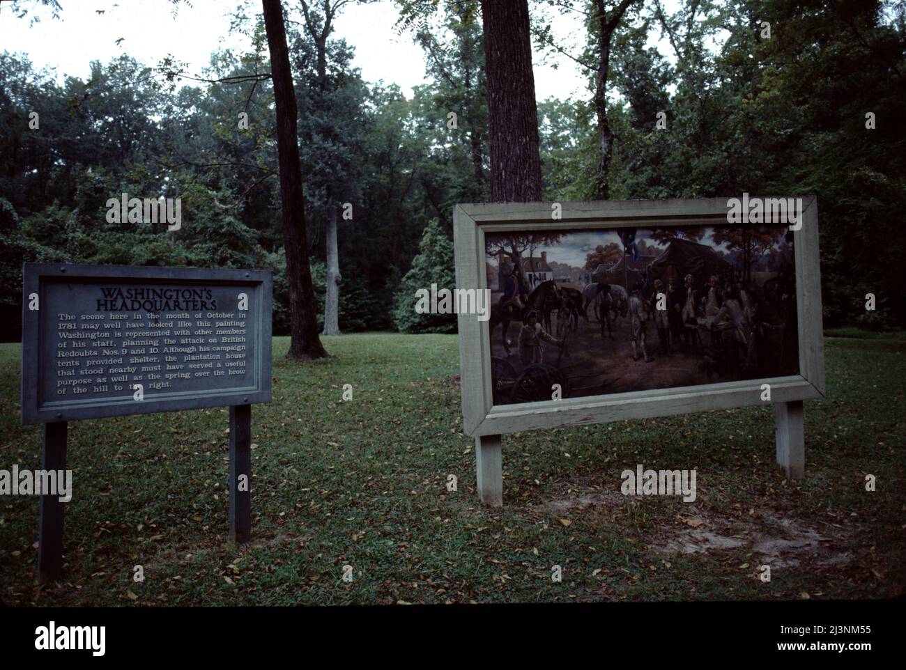 Williamsburg VA. U.S.A. 9/1987.  American Revolutionary War Battlefield site.  Gen. Washington's Headquarters. Stock Photo