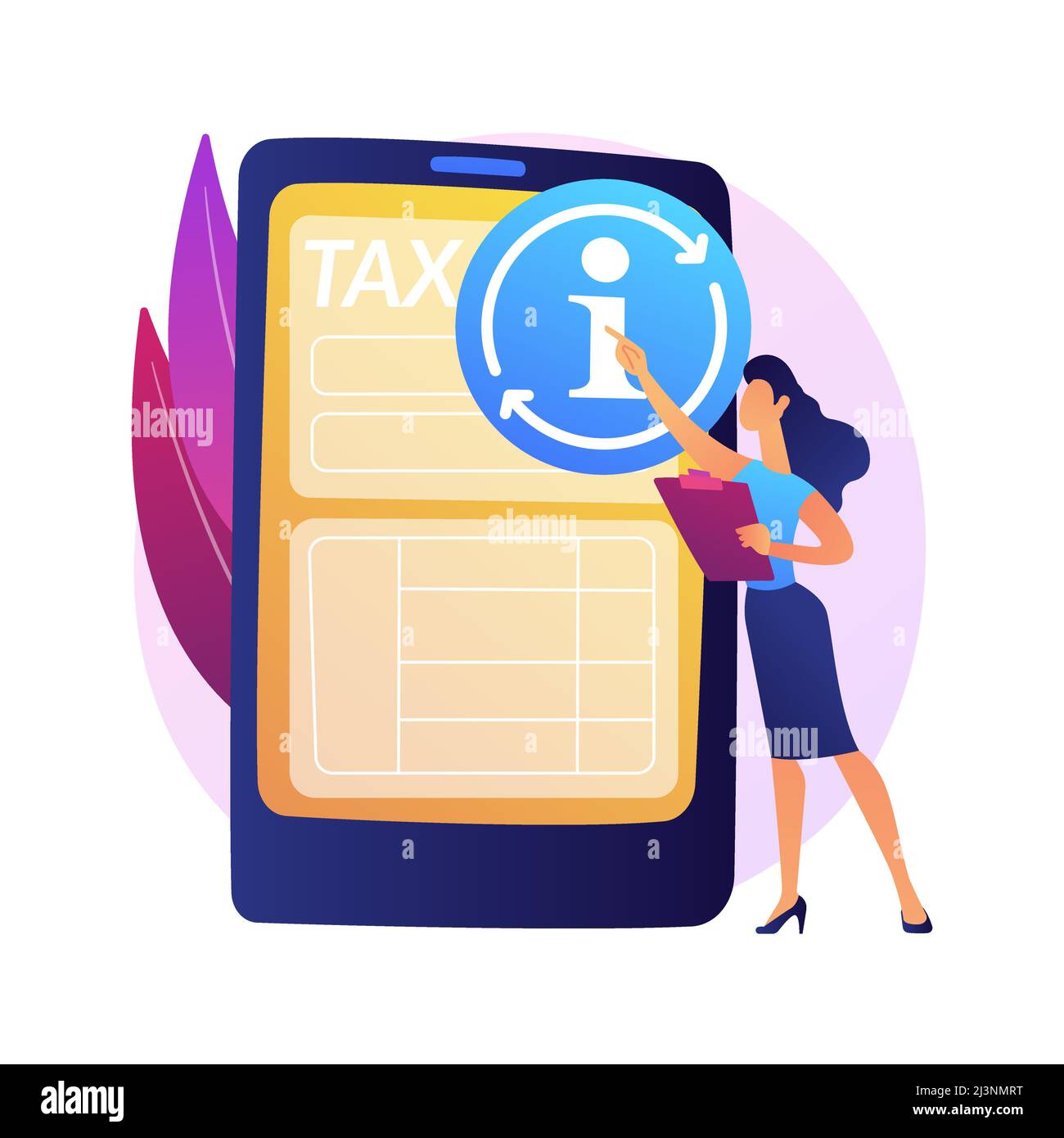 Updating financial information. Tax return. Reload site, new data, reset webpage. Redo wrong option. Done correctly. Proceed further. Vector isolated Stock Vector