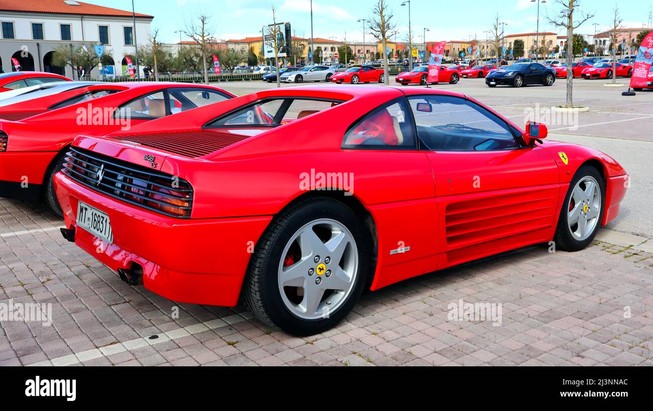 FERRARI 348 TS. Ferrari is an Italian luxury sports car based in Maranello, Italy Stock Photo