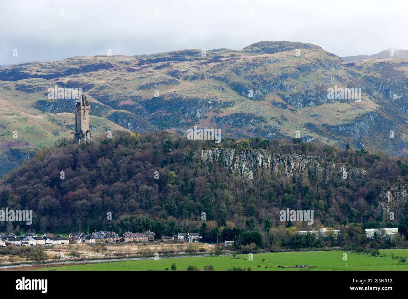 The Wallace Monument from Stirling Castle, Stirling, Scotland Stock Photo