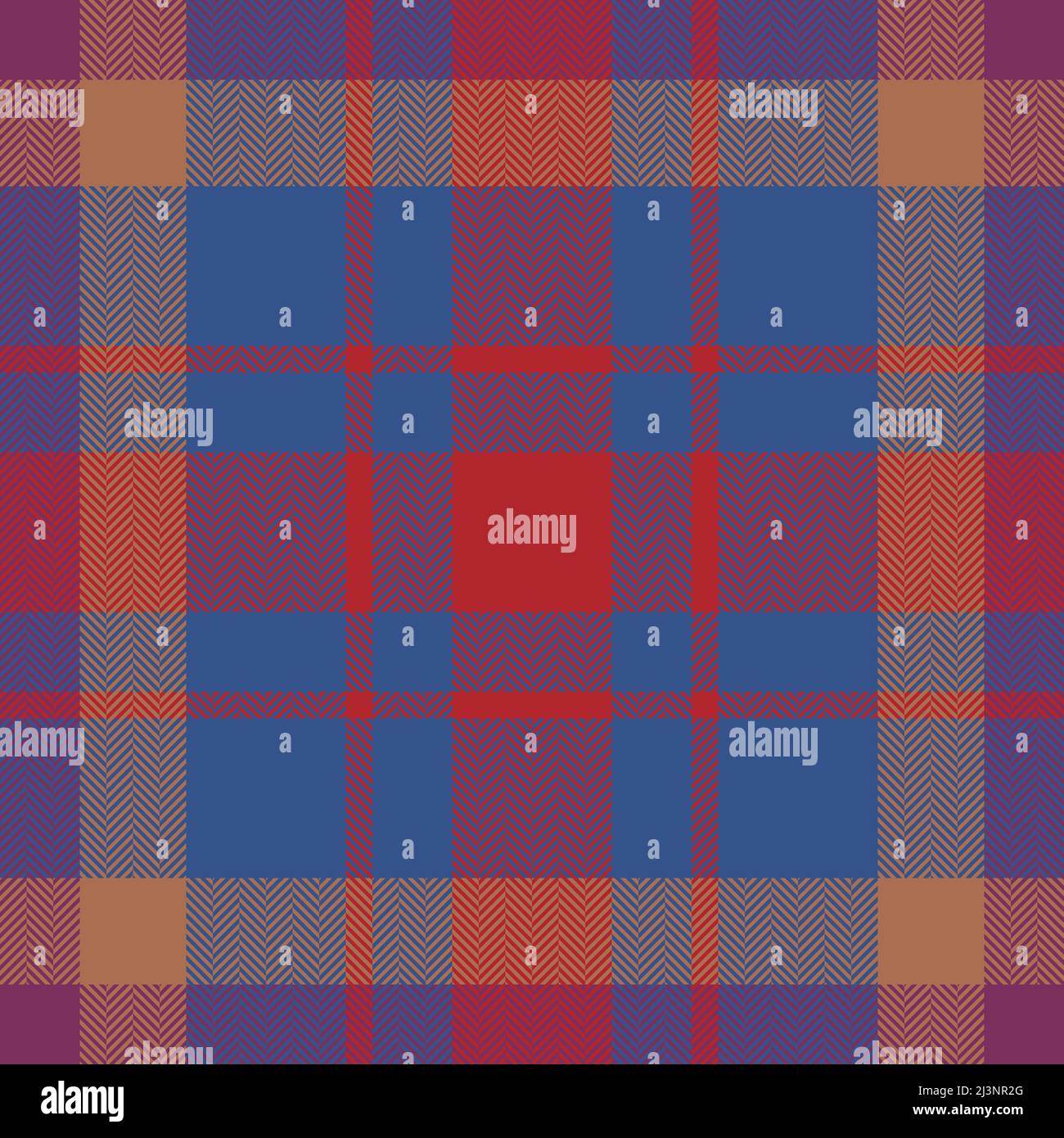 Plaid check pattern. Seamless fabric texture. Tartan textile print design. Stock Vector