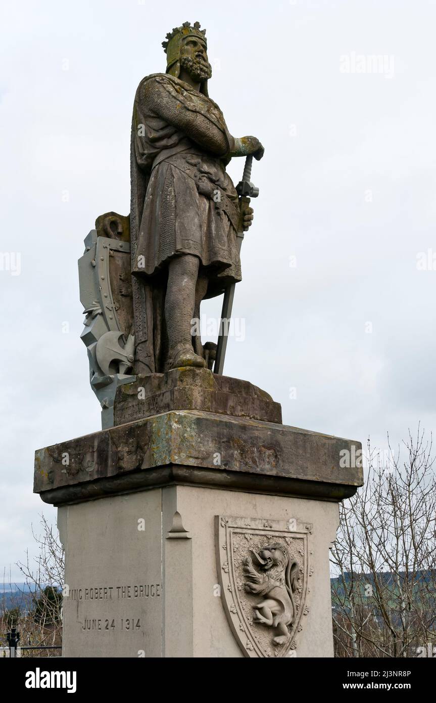 Statue of Robert the Bruce, Stirling Castle, Stirling, Scotland Stock Photo