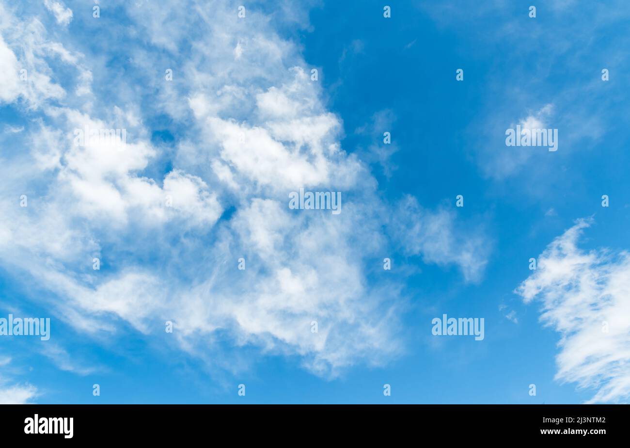 Abstract background of blue sky with white clouds Stock Photo - Alamy