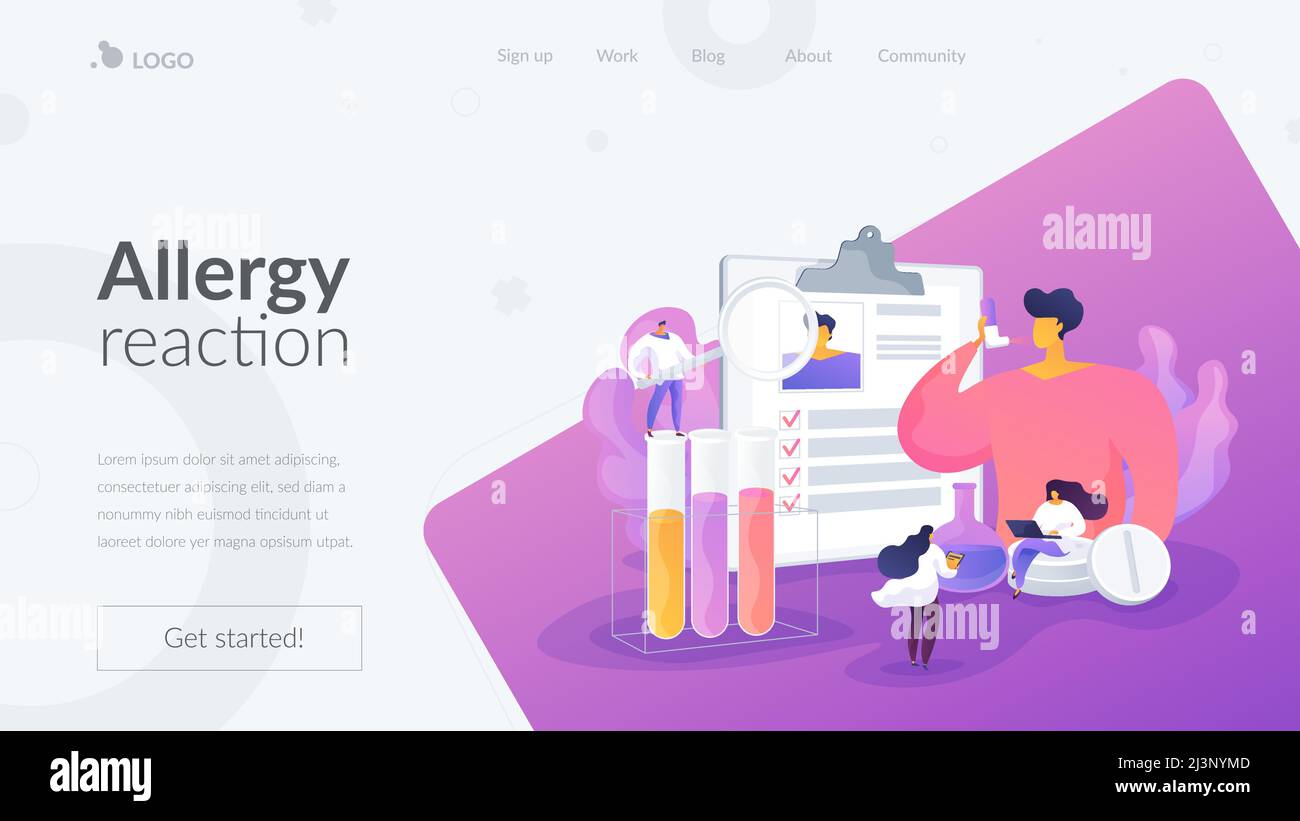 Man suffering from bronchial asthma, using puffer. Cough symptom