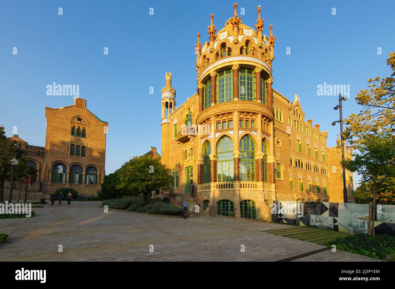 Hospital de la Santa Creu i Sant Pau, Pavilion, Architect Luis Doménech y Montaner, Eixample District, Barcelona, Catalonia, Spain, Unesco World Herit Stock Photo