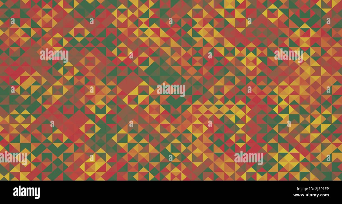 mosaic abstract background pattern of geometric shapes green red color ...