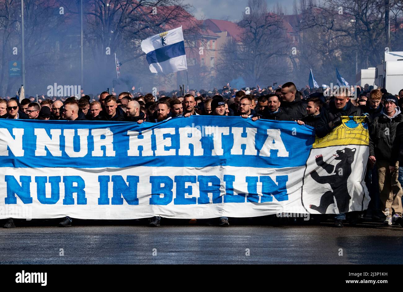 Berlin, Germany. 09th Apr, 2022. Soccer: Bundesliga, Hertha