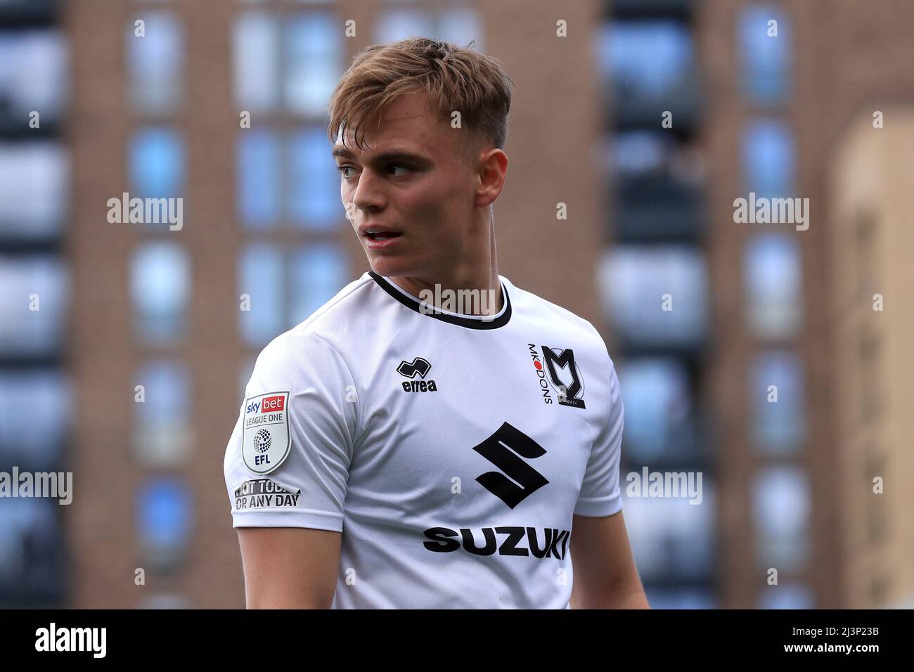 Scott Twine 9 of Milton Keynes Dons seen during the match Stock Photo