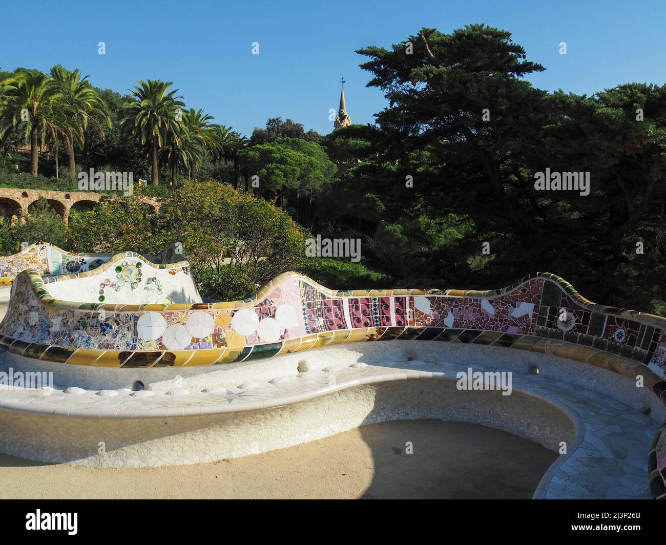 Parc Güell Garden complex with architectural elements Designed by the ...
