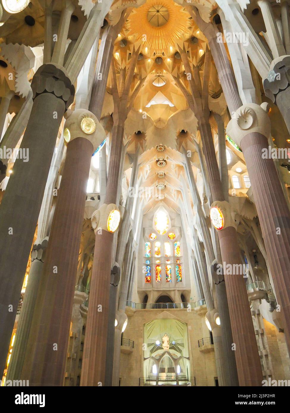 Europe, Spain, Barcelona, Sagrada Familia, Interior, Interiors, Gaudi ...
