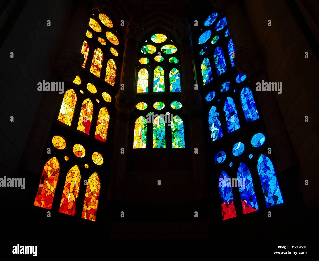 Europe, Spain, Barcelona, Sagrada Familia, Interior, Interiors, Gaudi ...
