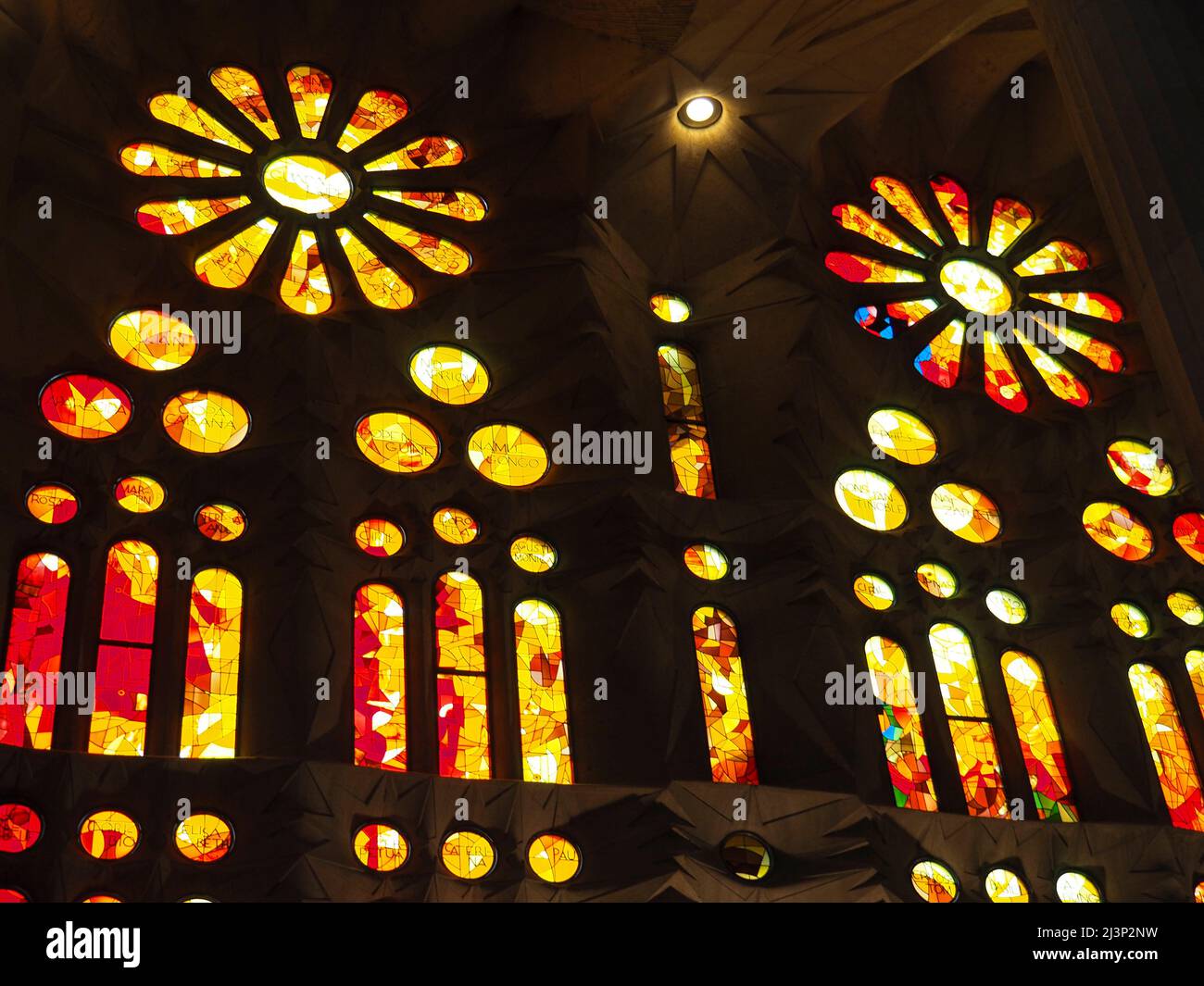 Europe, Spain, Barcelona, Sagrada Familia, Interior, Interiors, Gaudi ...