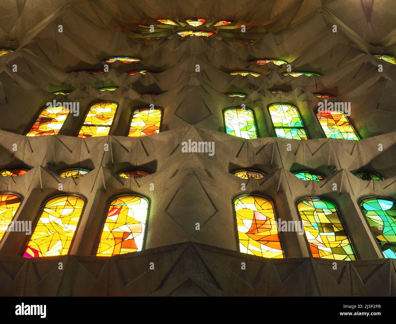 Europe, Spain, Barcelona, Sagrada Familia, Interior, Interiors, Gaudi ...