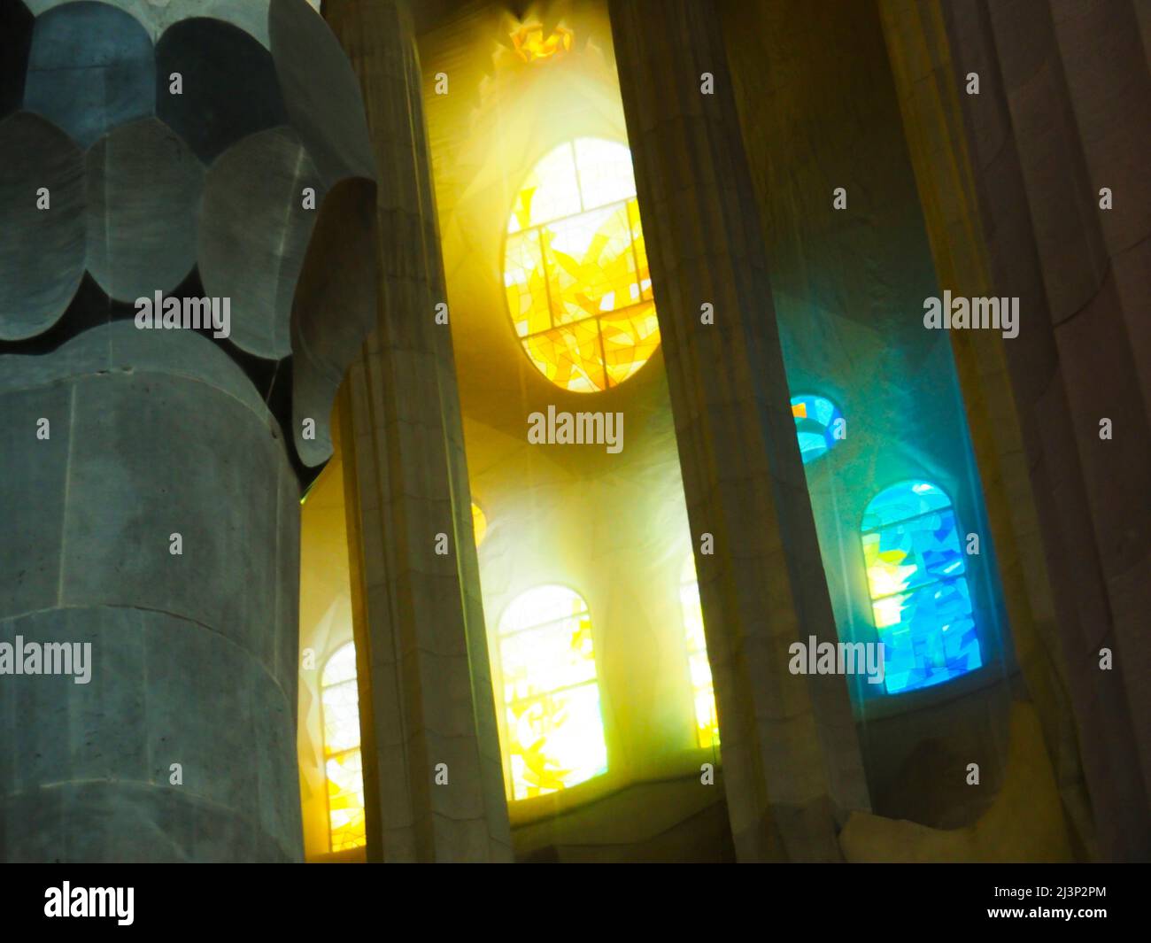Europe, Spain, Barcelona, Sagrada Familia, Interior, Interiors, Gaudi ...