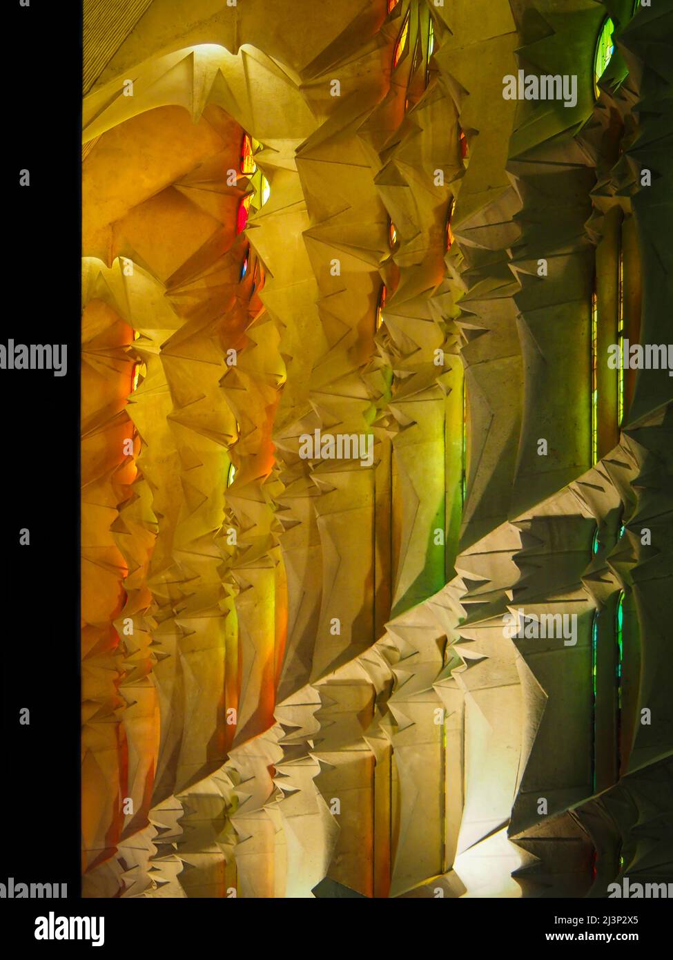 Europe, Spain, Barcelona, Sagrada Familia, Interior, Interiors, Gaudi ...
