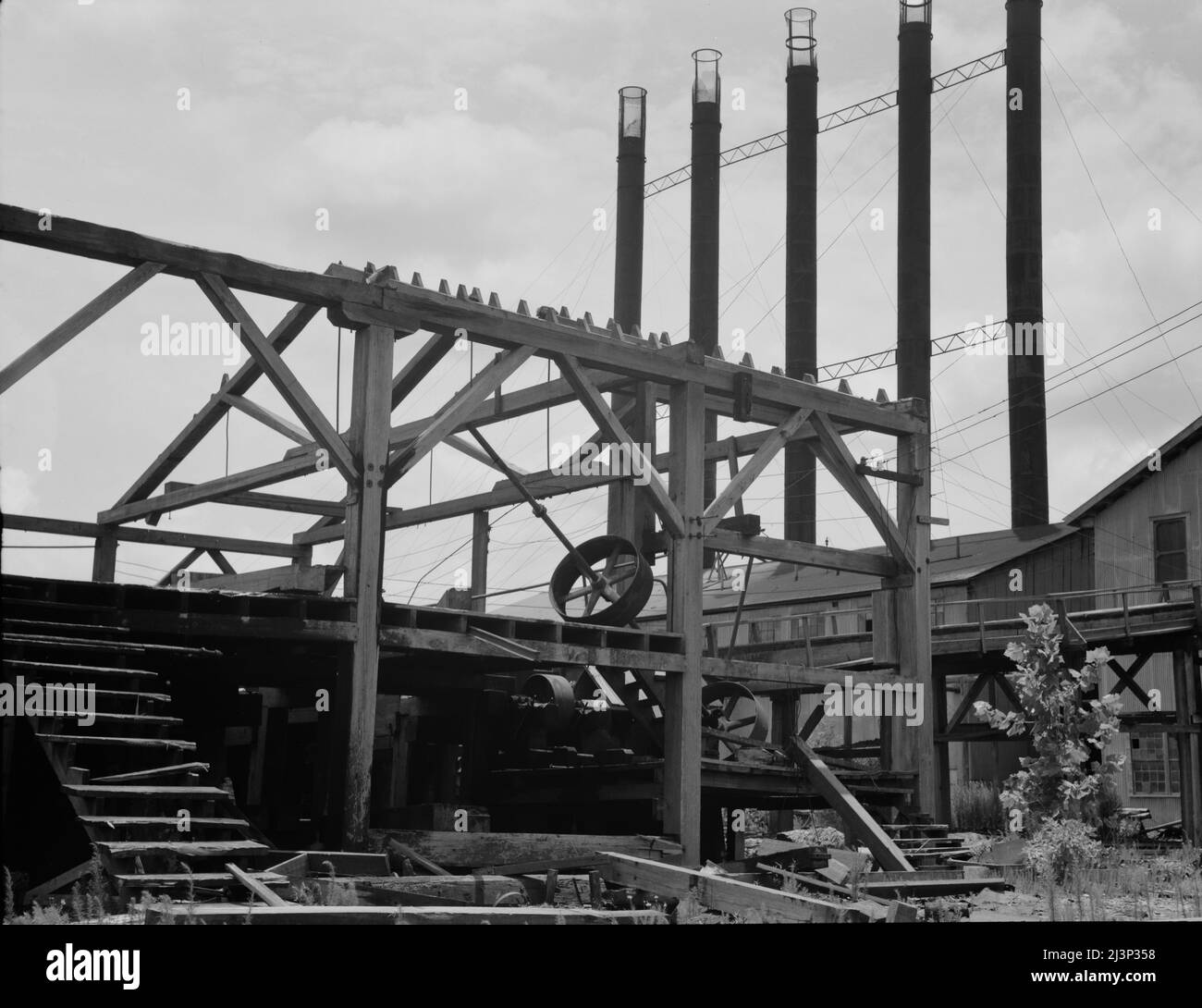 Lumber mill being dismantled at Careyville, Florida Stock Photo Alamy