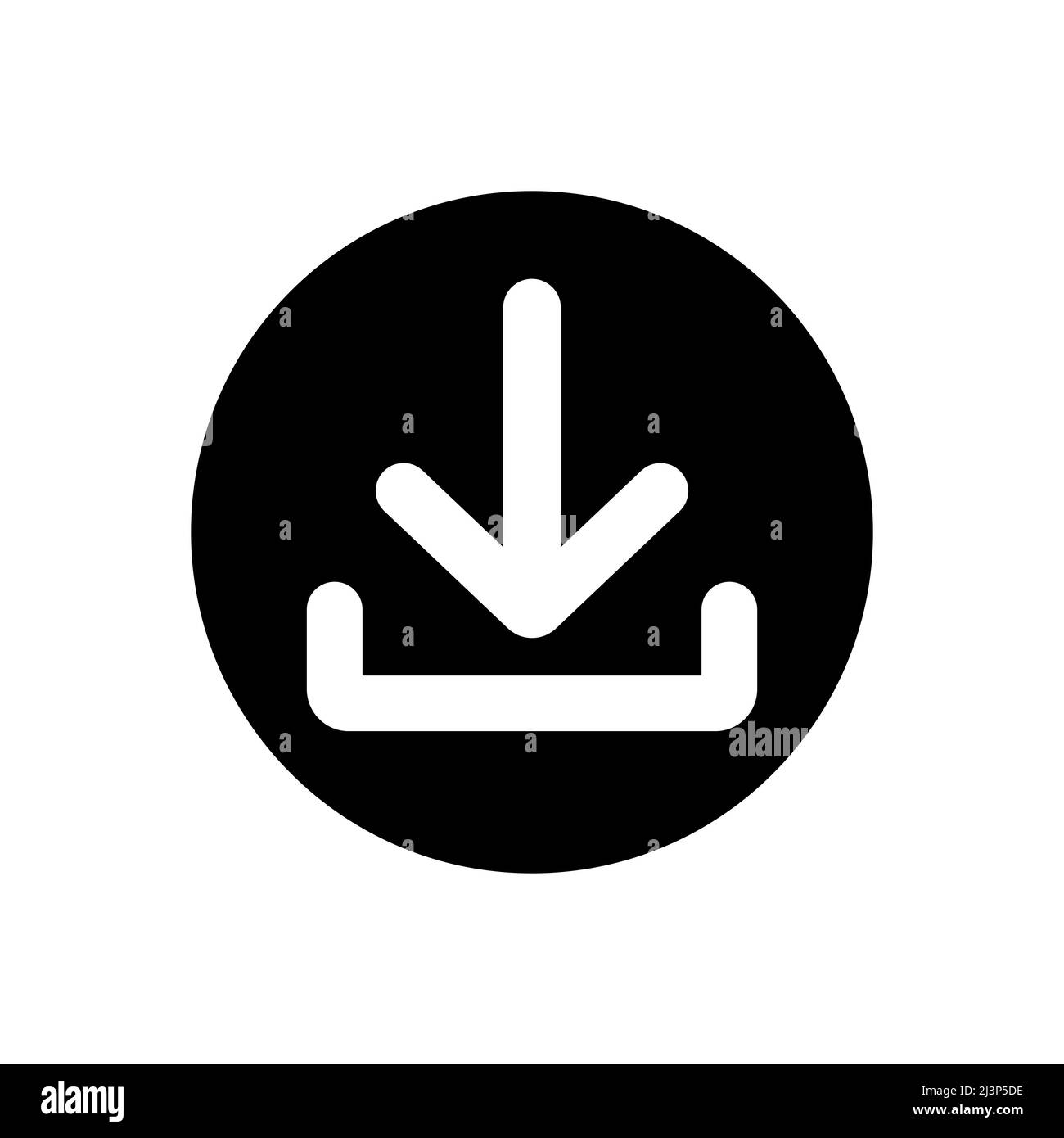 Download icon flat icon Black and White Stoc…