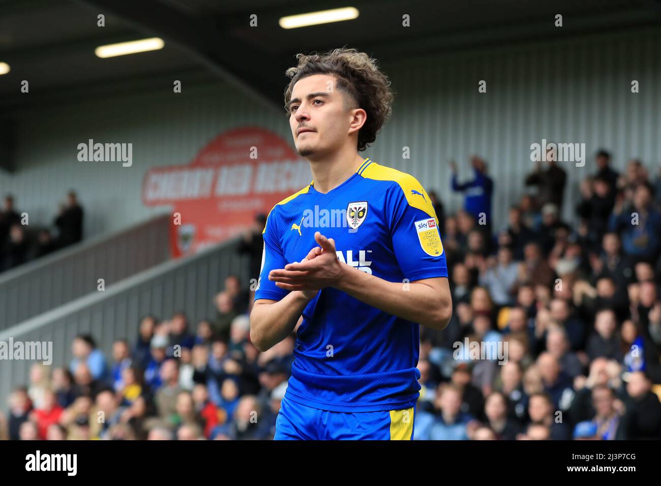 Ayoub Assal of AFC Wimbledon controls the ball during the Sky Bet News  Photo - Getty Images