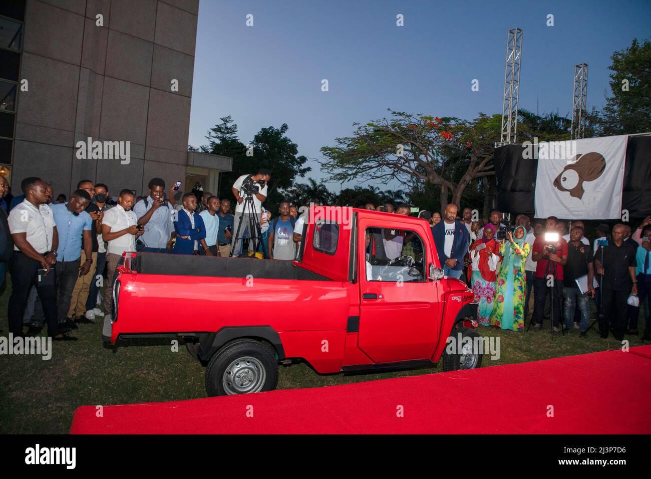 Dar Es Salaam, Tanzania. 2nd Apr, 2022. Residents view Ally Masoud's