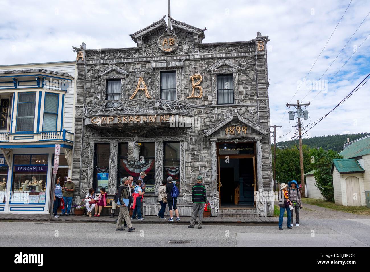 Artic Brotherhood Camp Skagway No. 1 Building From 1899 A Meeting Hall For Gold Miners And Prospectors Mining In The Klondike Gold Fields Facade Cover Stock Photo