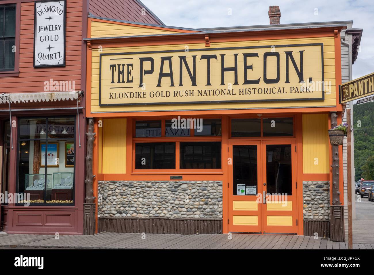 Former Pantheon Saloon Historic Building Skagway Now A National Parks Service Building For Junior Rangers Summer Program Skagway Alaska Stock Photo