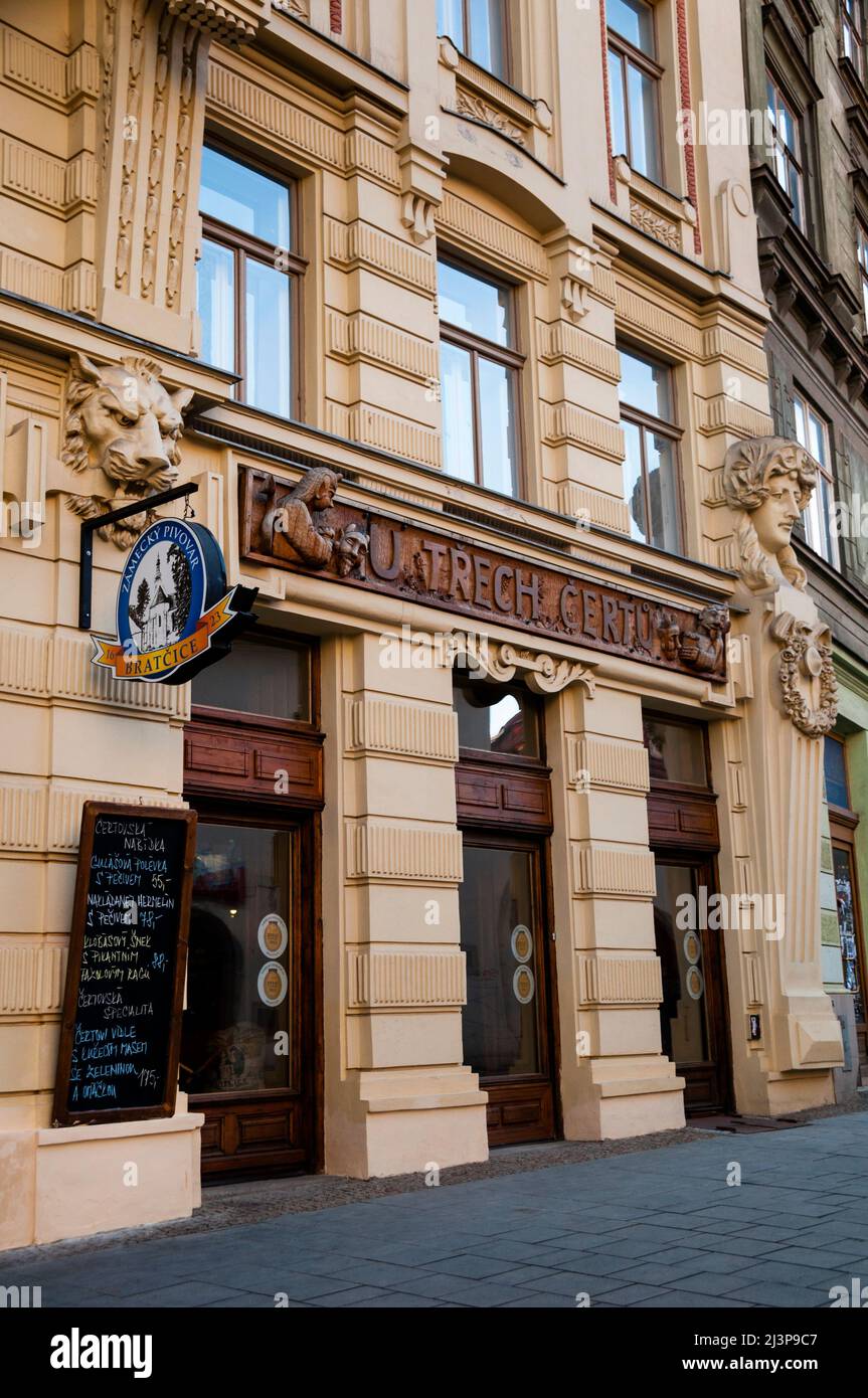 Czech architecture in Brno, Czech Republic. Stock Photo