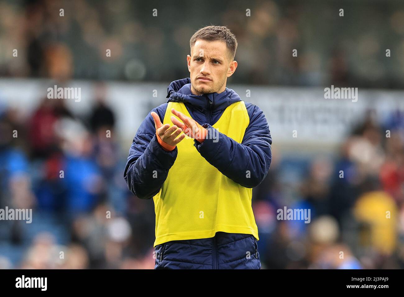 Jerry Yates #9 of Blackpool applauds the traveling fans Stock Photo - Alamy