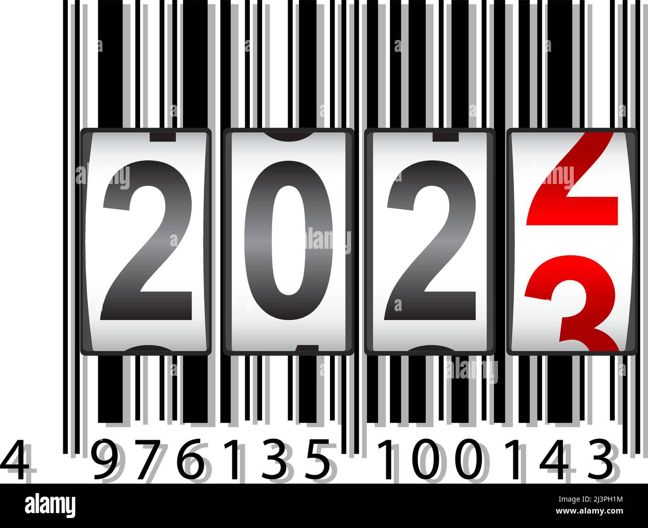 Calendar Counter 2023 2023 New Year Counter, Barcode Calendar Illustration Stock Vector Image &  Art - Alamy