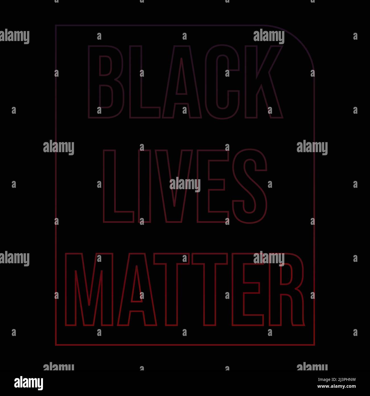 Black Lives Matter. Protest Banner about Human Right of Black People in ...
