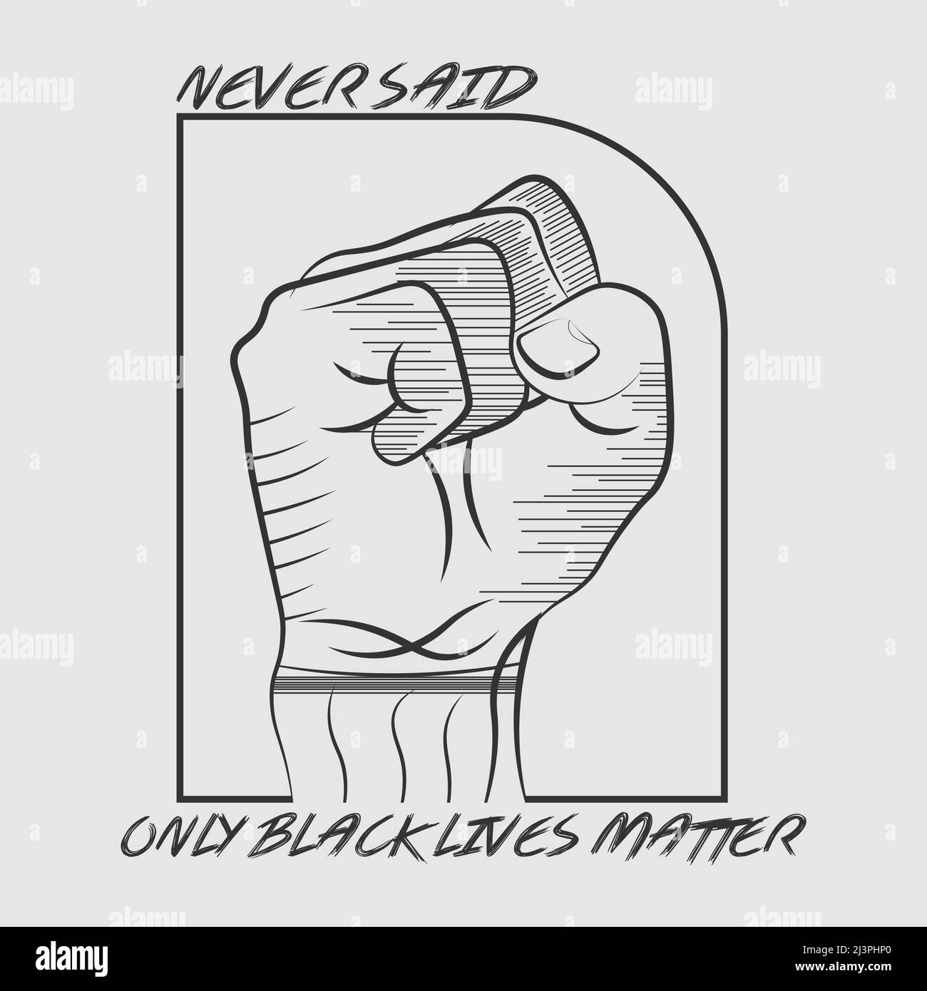 Black Lives Matter. Protest Banner about Human Right of Black People in ...