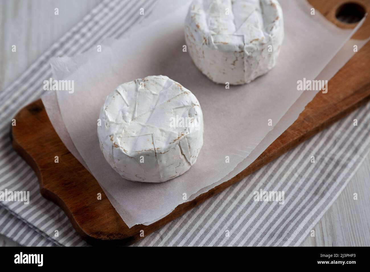 Alpine Blue Cheese on a rustic wooden board, side view Stock Photo Alamy