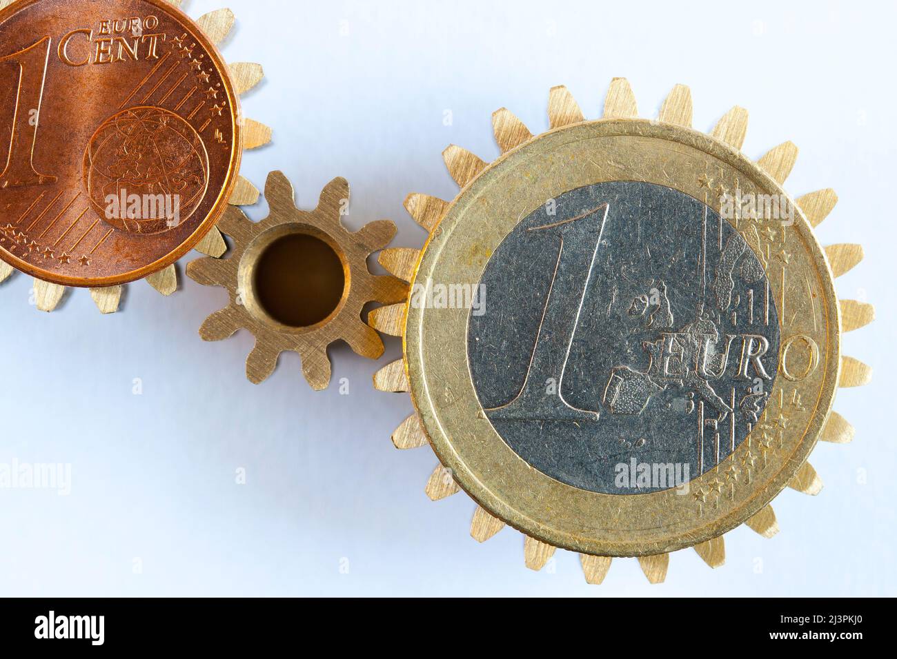 Euro, Währung, Verzahnung Stock Photo