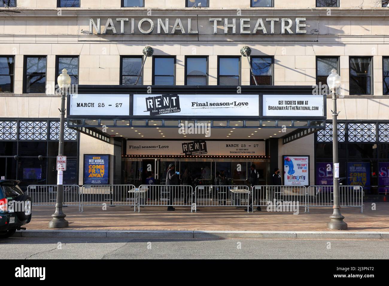 National Theatre, 1321 Pennsylvania Ave NW, Washington, DC. exterior storefront of a performing arts venue. Stock Photo