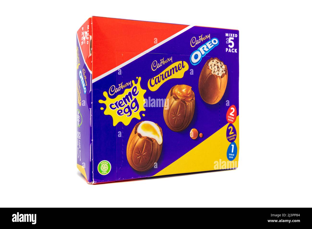 Cadbury Mixed Filled Chocolate Egg 5 Pack Stock Photo Alamy