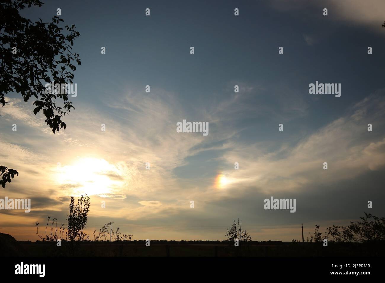 Dark clouds background before thunderstorm. Stormy sky. Stock Photo